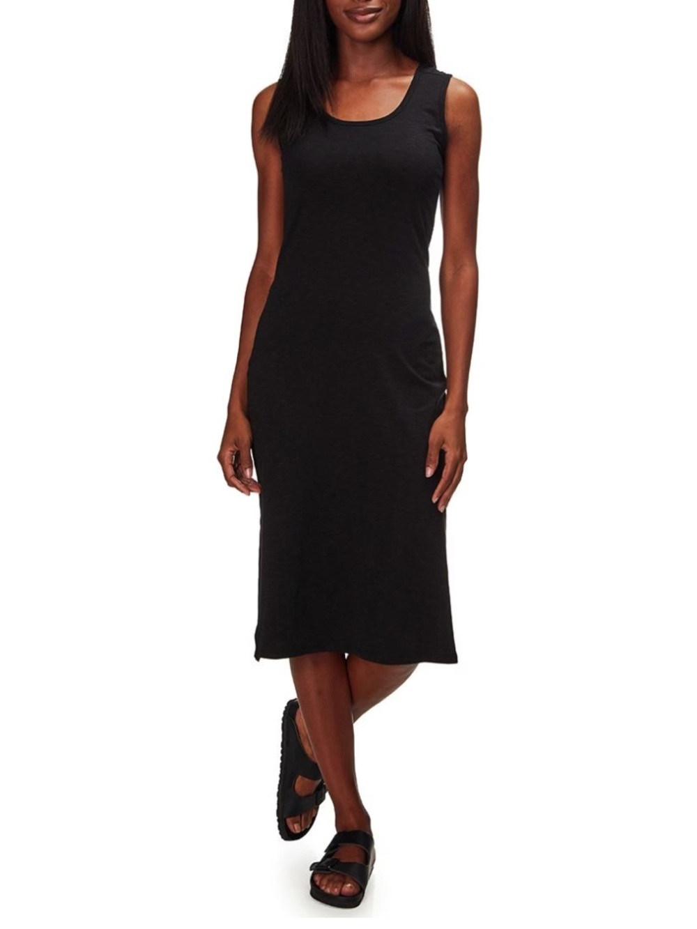 Toad&Co Samba Paseo Black Sleeveless Midi Dress
